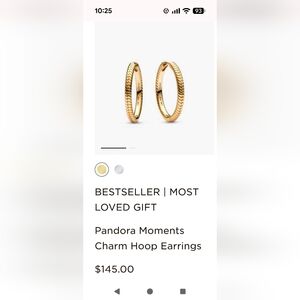 Pandora Gold Hoop Earrings